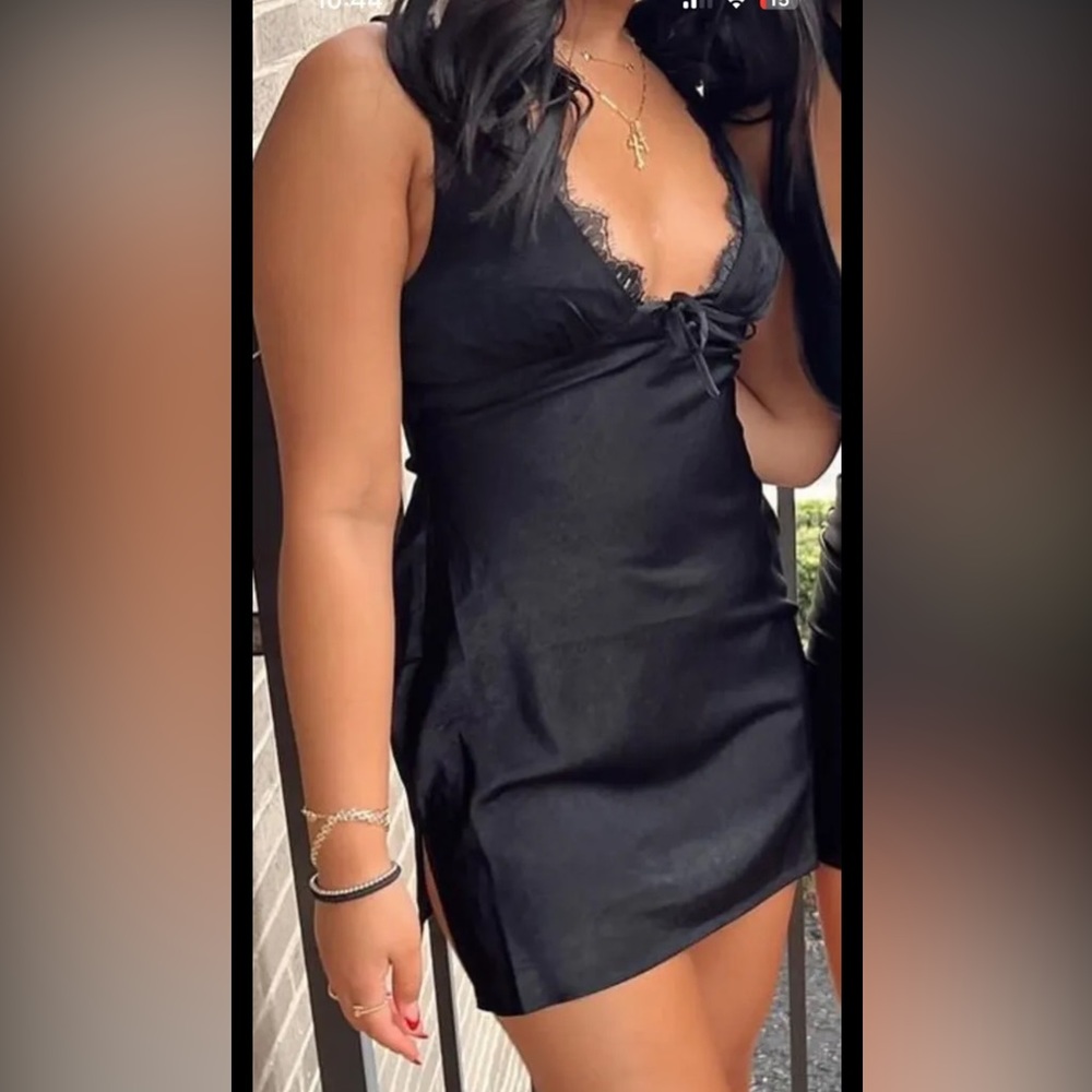 beginning boutique black mini dress